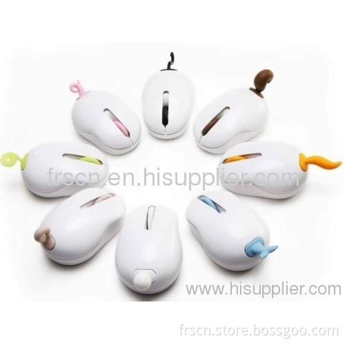 Pink Mini Cute 2.4ghz Wireless Animal Shape Mouse 